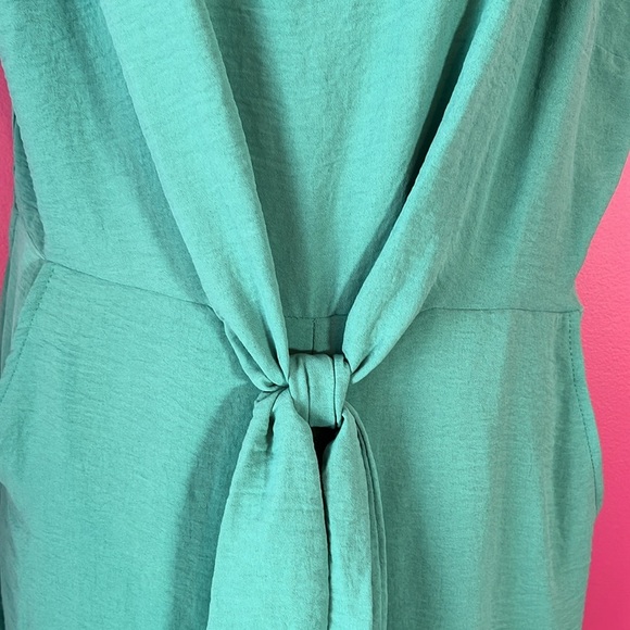 Vince Camuto teal wide leg cropped jumpsuit - Picture 3 of 8